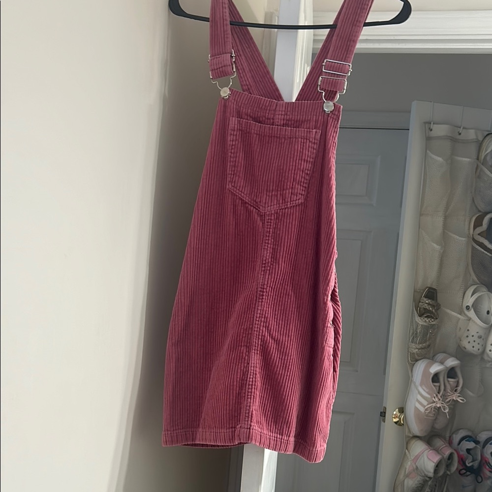 Pink Corduroy Overalls